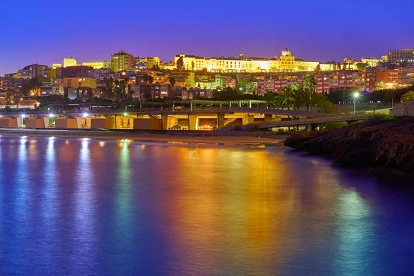 Tarragona port solnedgång i Medelhavet havet i Spanien — Stockfoto