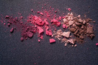 Kırık kozmetik renkli toz doku