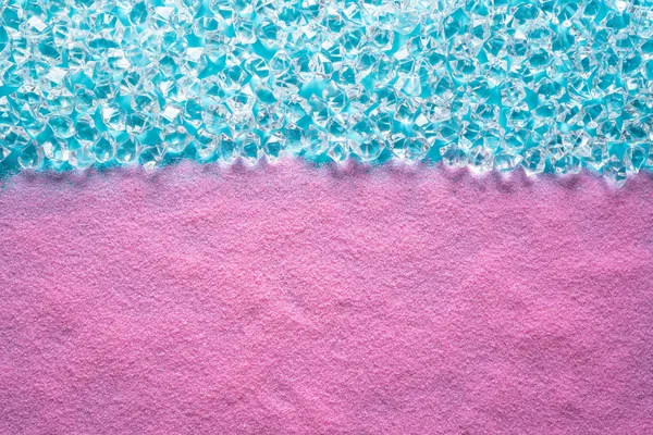 アクアとピンクのビーチ砂の背景 — ストック写真
