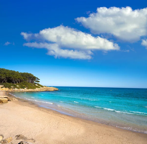 Tarragona Cala de roca Plana plaj — Stok fotoğraf