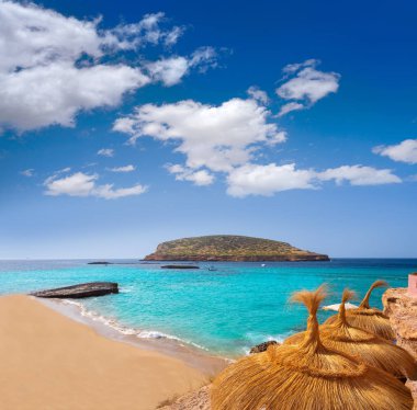 Ibiza Cala Comte conta plaj Balearics
