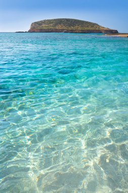 Ibiza Cala Comte conta plaj Balearics