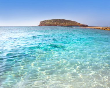 Ibiza Cala Comte conta plaj Balearics