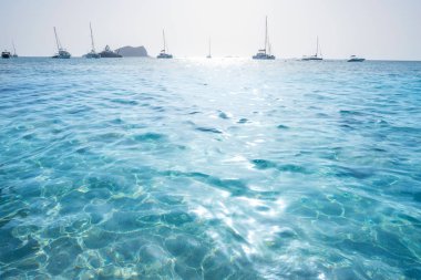 Ibiza Cala Comte conta plaj Balearics