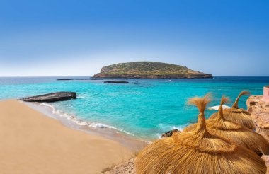 Ibiza Cala Comte conta plaj Balearics