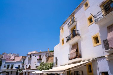 Ibiza Eivissa downtown Dalt Vila facades