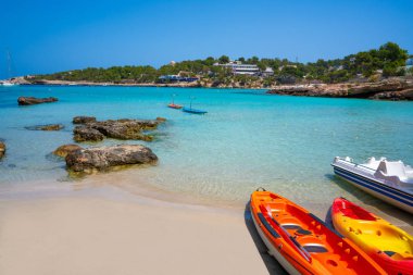 Ibiza Portinatx Arenal Petit beach in Balearics clipart