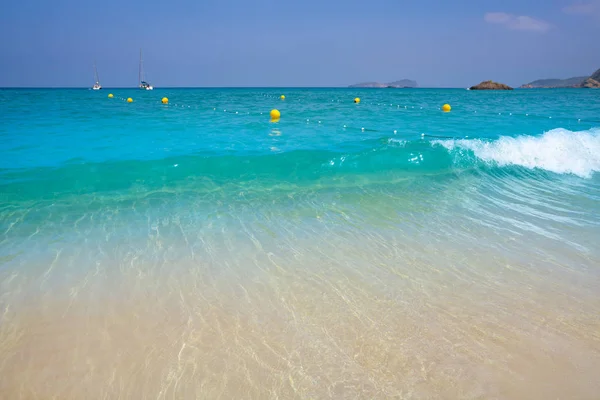 Plaża Ibiza Aigua blanca w Santa Eulalia — Zdjęcie stockowe
