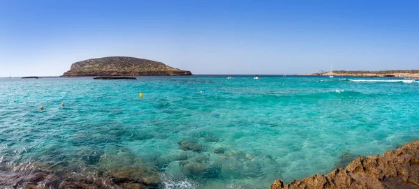 Ibiza Cala Comte Conta Beach Balearics — Stockfoto