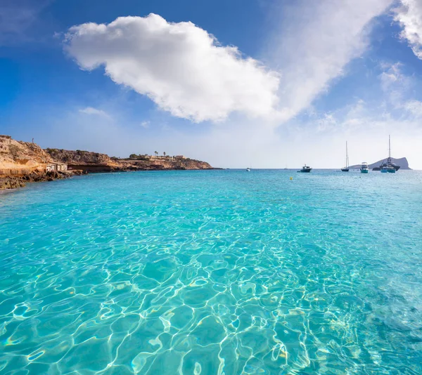 Ibiza cala Comte Conta Beach balearics — Zdjęcie stockowe