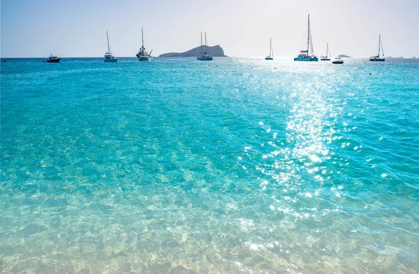 Ibiza Cala Comte Conta Beach Balearics — Stockfoto