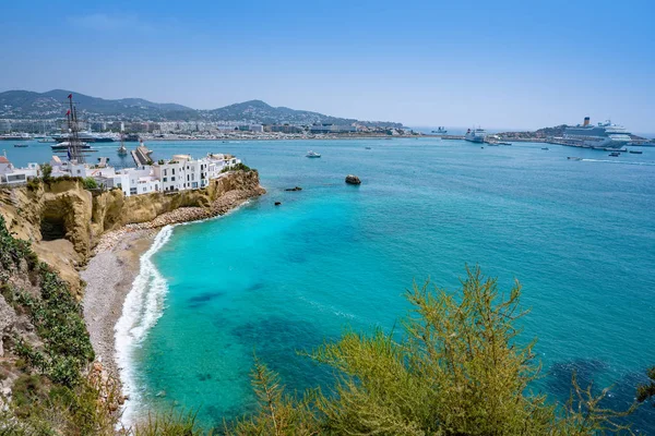 Ibiza Eivissa skyline desde Dalt Vila en Baleares —  Fotos de Stock