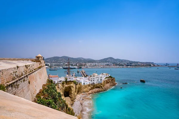 Ibiza Eivissa skyline de Dalt Vila em Baleares — Fotografia de Stock