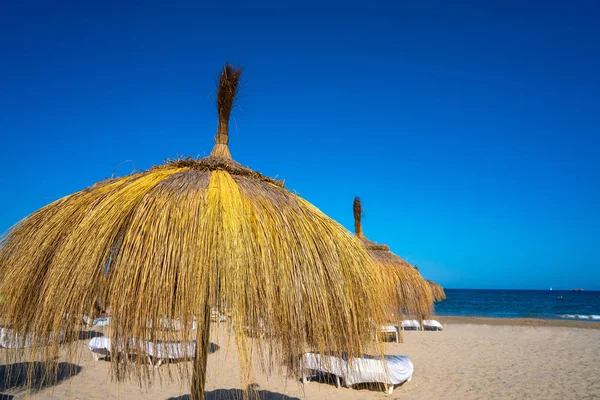 Ibiza Playa d En Bossa beach in Balearic Islands — Stock Photo, Image