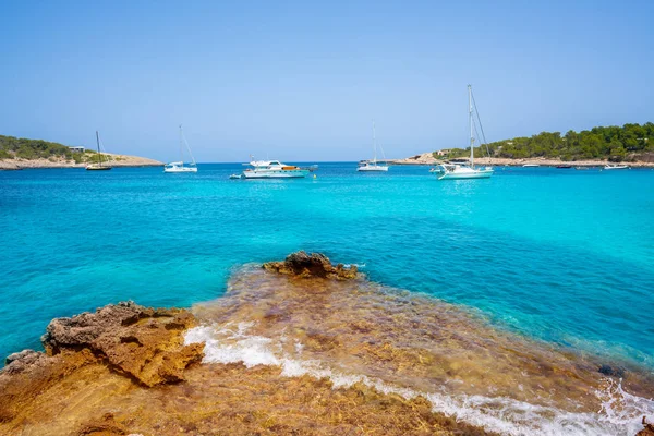 Ibiza Portinatx Arenal Petit beach in Balearics — Stock Photo, Image