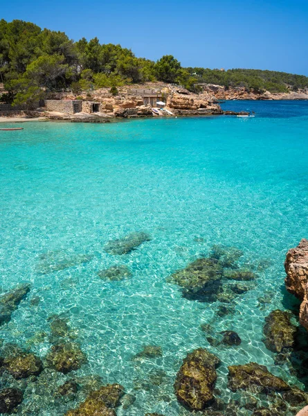 Ibiza Portinatx Arenal Petit beach in Balearics — Stock Photo, Image