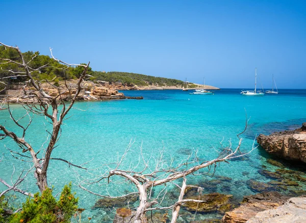 Ibiza portinatx arenal petit beach auf den balearen — Stockfoto