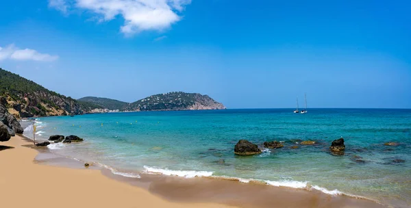 Ibiza beach Aigua blanca in Santa Eulalia Stock Image