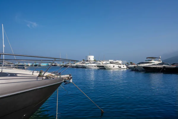 Ibiza santa eulalia marina port auf den balearen — Stockfoto