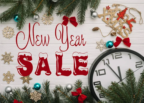 Board Post New Year Sale — Stock Photo, Image