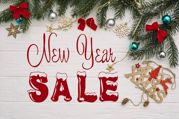 Board Post New Year Sale — Stock Photo, Image