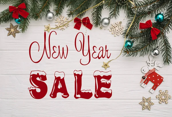 Board Post New Year Sale — Stock Photo, Image