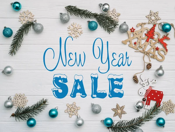 Board Post New Year Sale — Stock Photo, Image
