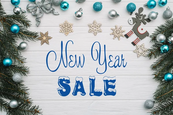 Board Post New Year Sale — Stock Photo, Image