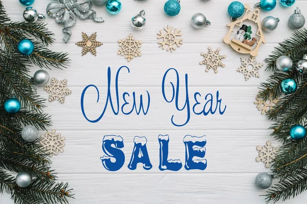 Board Post New Year Sale — Stock Photo, Image