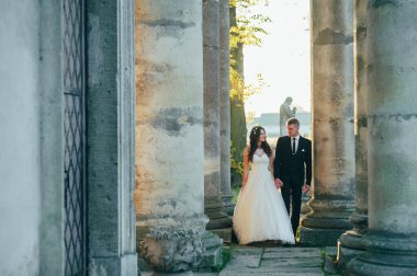 Genç bir çift şehvetli portresi. Düğün fotoğraf açık