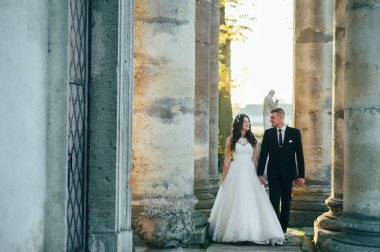 Genç bir çift şehvetli portresi. Düğün fotoğraf açık