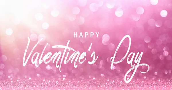 Valentines Day, Bright Pink Light Bokeh Effect — Stock Photo, Image