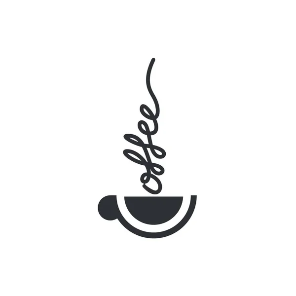 Логотип Чашкою Гарячої Кави Сучасний Значок Бренду Компанії Векторна Ілюстрація — стоковий вектор