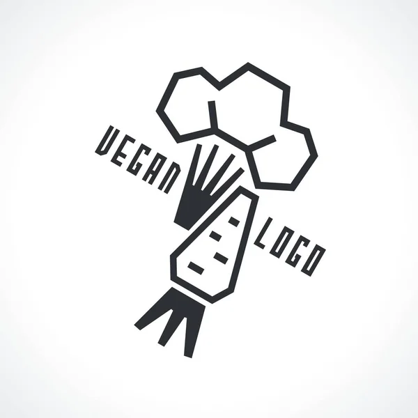 Logo Vectoriel Avec Brocoli Carotte Icône Moderne Pour Marque Entreprise — Image vectorielle