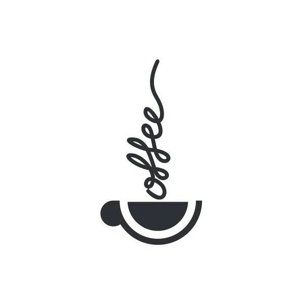 Logo Met Kopje Warme Koffie Modern Icoon Voor Bedrijfsmerk Vector Rechtenvrije Stockillustraties