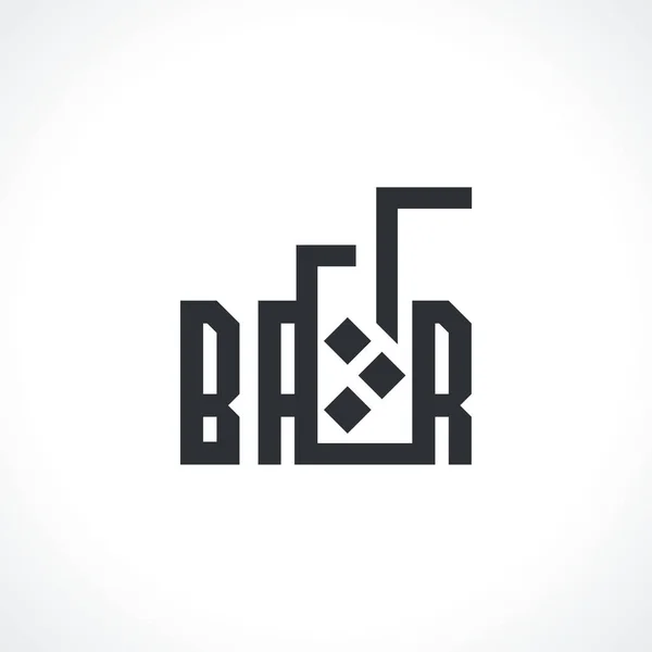 Skleněná Logo Nápojem Logotyp Pro Kavárnu Bar Vektorová Ilustrace — Stockový vektor