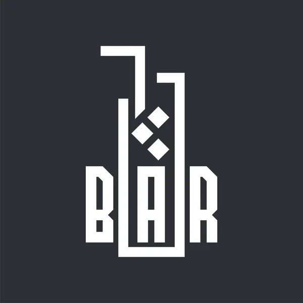 Vidro Logotipo Vetor Com Bebida Logotipo Para Café Bar Ilustração Vetores De Bancos De Imagens