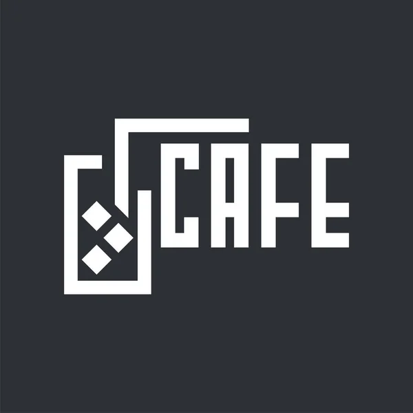 Çecek Ile Vektör Logo Cam Kafe Bar Için Logo Vektör Stok Illüstrasyon