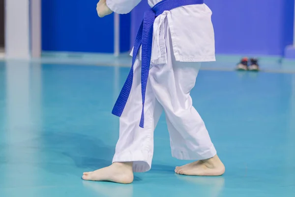 Zawody Karatekas Młoda Karateka Konkursie Techniki Karate — Zdjęcie stockowe