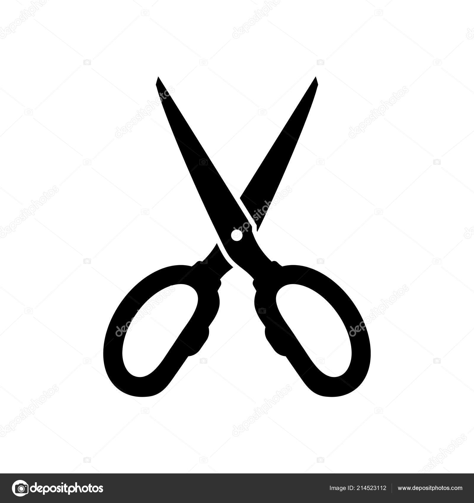 scissors schere ciseaux scheren schnittlinie schneiden haarschnitt etikett forbici schwarzes etiket segno etichetta taglio barbiere tagliano capelli coupure pointille stockillustration