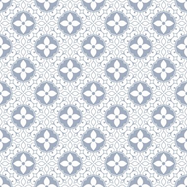 çiçek sorunsuz dekoratif desenli vektör çizim