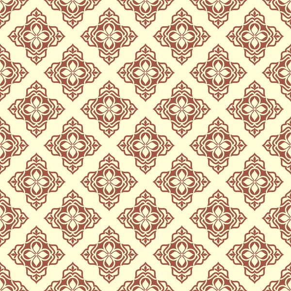 Retro Nahtlose Ornamentale Florale Muster Vektor Illustration — Stockvektor