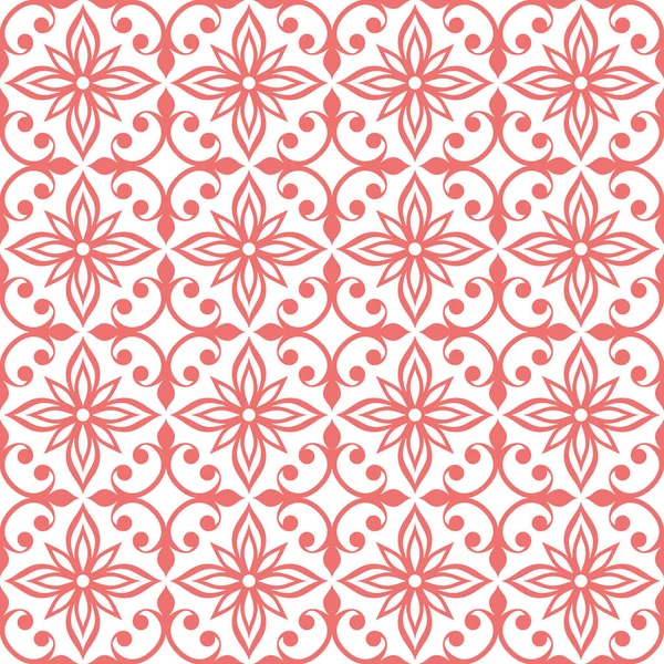 Blumen Nahtlose Ornamentale Muster Vektor Illustration — Stockvektor