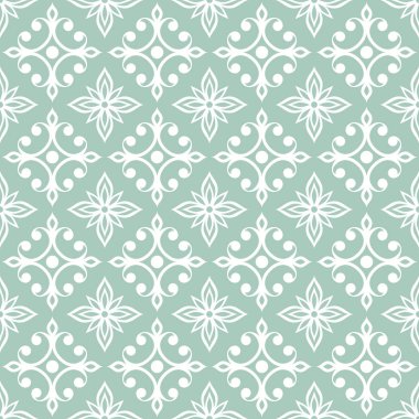 çiçek sorunsuz dekoratif desenli vektör çizim