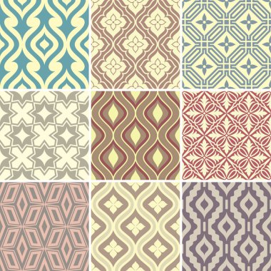 Retro sorunsuz duvar kağıdı desenleri