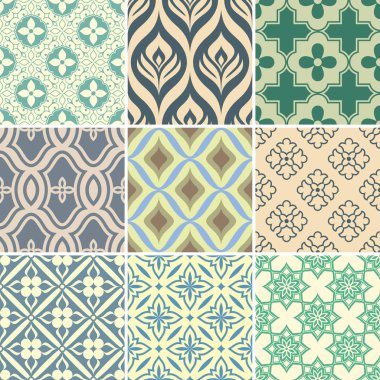 Retro sorunsuz duvar kağıdı desenleri