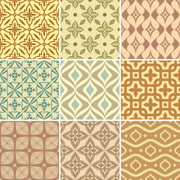 Dikişsiz duvar kağıdı desenleri seti