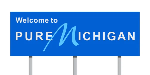 Bienvenido Michigan Señal Tráfico — Archivo Imágenes Vectoriales