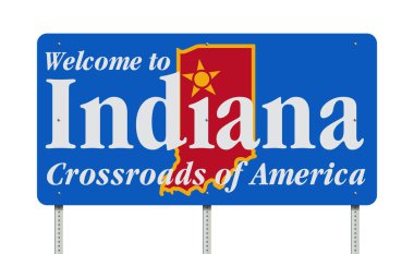 Indiana yol işaret hoş geldiniz