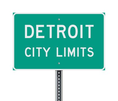 Detroit şehir sınırları yol işareti